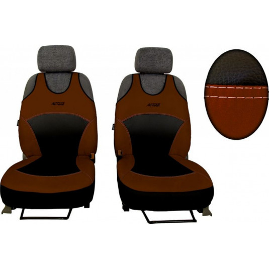 Autotrička Active Sport Alcantara A hnědá s černým lemováním – Pok-ter