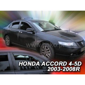 Deflektory HONDA Accord 4D (2003–2007) | Heko | Tmavé kouřové ofuky oken