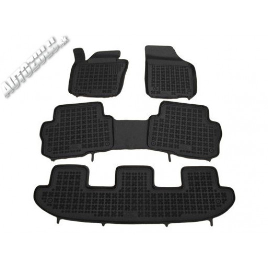 Pryžové rohože SEAT Alhambra 7 místný (od 2010) se zvýšeným okrajem – REZAW Plast