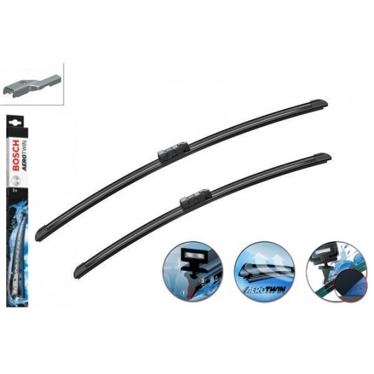 Stěrače Bosch Aerotwin 600/530 mm – tiché bezramínkové stěrače pro LAND ROVER Range Rover Evoque (09.11–souč.)