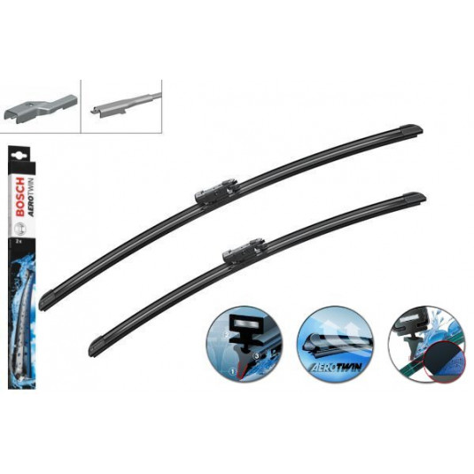 Stěrače Bosch Aerotwin sada 600/530 mm pro VOLVO XC90 I (08.06–07.10) – tichý a spolehlivý výkon