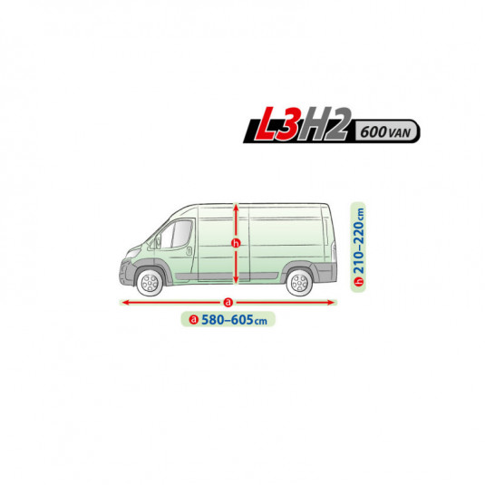Plachta na auto VOLKSWAGEN Crafter I 2006–2016 (L2H2) – celoroční ochrana z 4vrstvého materiálu | Kegel - Obrázek 2