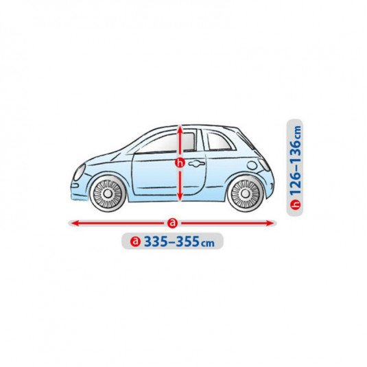 Celoroční plachta na auto FIAT 500 (2007–2016) hatchback – Kvalitní ochrana proti počasí a nečistotám | Kegel - Obrázek 2