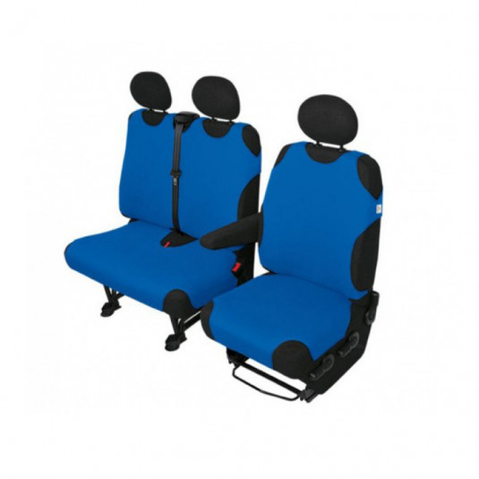 Bavlněné autotriko pro dodávky 1+2 modré – ochrana sedadel | Kegel