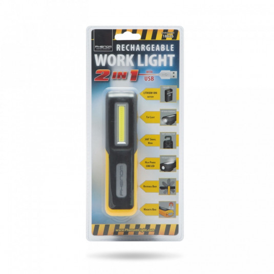 Montážní COB LED lampa s akumulátorem – silné osvětlení pro dílnu i terén - Obrázek 2