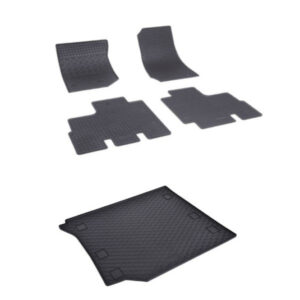 Gumové rohože a vanička do kufru pro JEEP Wrangler 5dv (2006–2018) – kompletní ochrana interiéru | Rigum