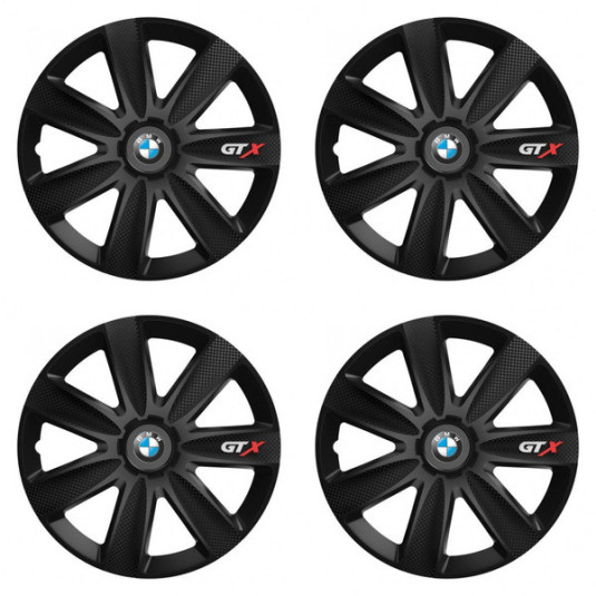 Poklice BMW 15 palců GTX CARBON black – chrání plechové disky a dodají vzhled premium