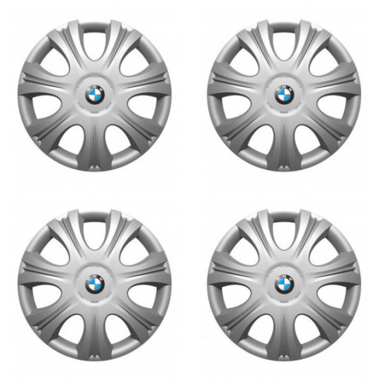 Poklice pro BMW 15 palců s logem – 4ks sady od Versaco pro plechové disky