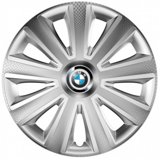 Poklice BMW 16 palců Aviator carbon RC 16 silver – Versaco s logem pro plechové disky - Obrázek 2
