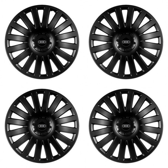 Poklice pro Audi 14 palců – Smart black s logem