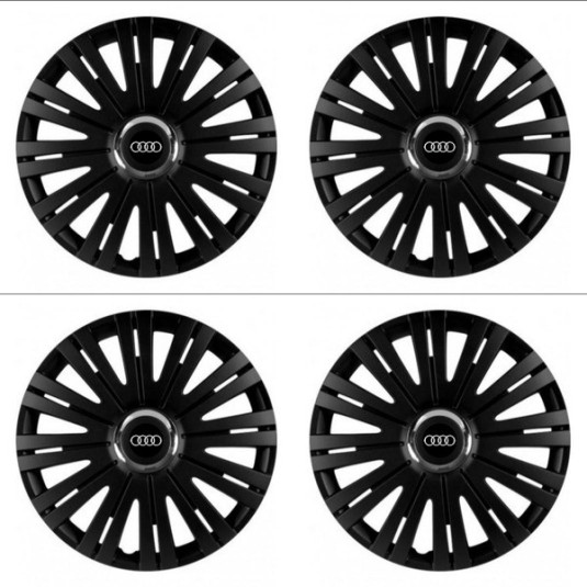 Poklice pro Audi 14 palců ACTIVE RC BLACK – chrání disky a dodávají styl