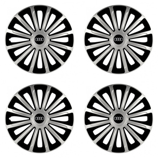 Poklice pro Audi 16 palců TREND silver and black – chrání disky a zdobí design