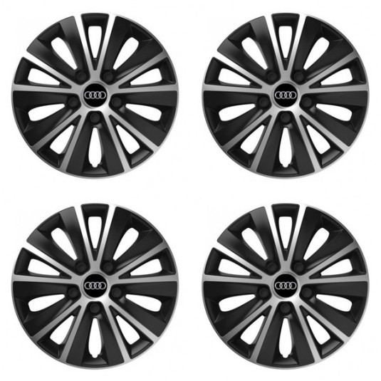 Poklice 16 palců pro Audi RAPIDE silver black – chrání disky