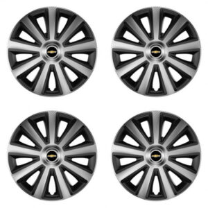 Poklice 15 palců pro Chevrolet Aviator – Carbon Silver & Black s logem