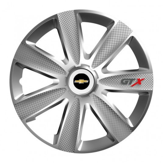 Poklice pro Chevrolet 16 palců GTX CARBON silver – chrání disky a dodají luxusní vzhled - Obrázek 2