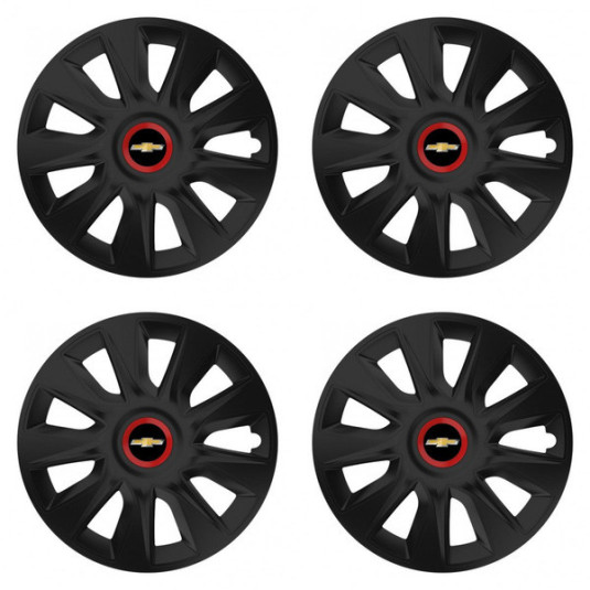 Poklice pro Chevrolet 17 palců – Versaco STRATOS RR black s logem pro ochranu a styl