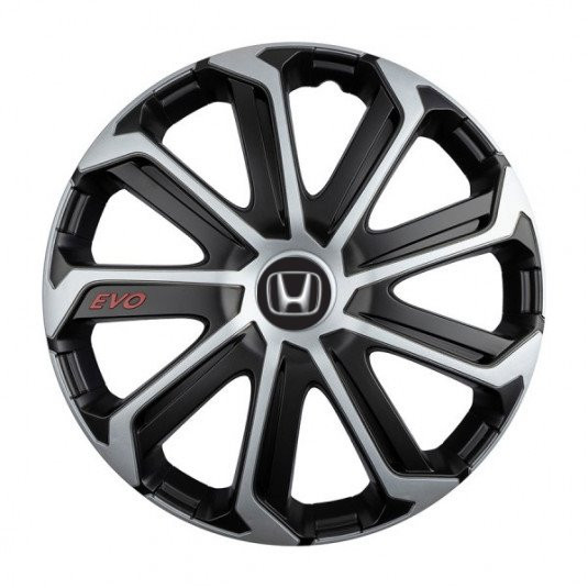 Poklice pro Honda 14 palců Evo black&silver – chrání disky a zdobí kola - Obrázek 2