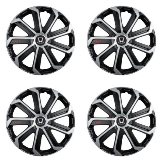 Poklice pro Honda 14 palců Evo black&silver – chrání disky a zdobí kola