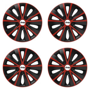 Poklice 14 palců pro Jeep RAPIDE red and black – chrání disky a dodávají styl