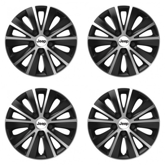 Poklice pro Jeep 14 RAPIDE silver and black – chrání disky a dodají styl