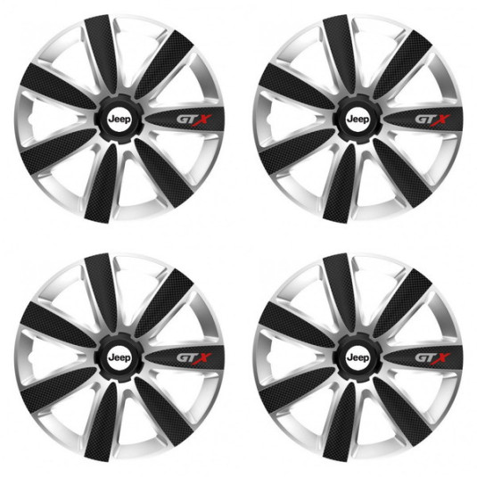 Poklice pro Jeep 15 palců GTX CARBON silver/black – chrání disky