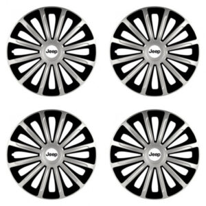 Poklice 16" Jeep TREND silver and black s logem – chrání disky a zvyšují styl
