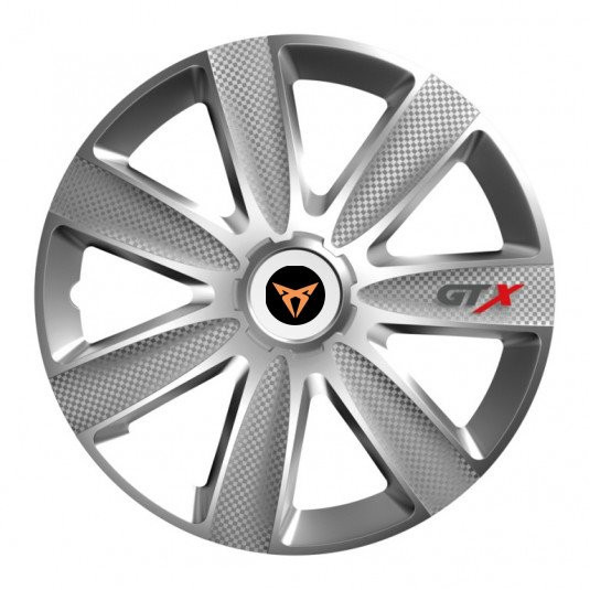 Poklice pro Cupra 14 palců GTX CARBON silver – styl a ochrana plechových disků - Obrázek 2