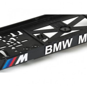3D Podložka pod SPZ BMW M POWER – Černá s Chromovým Nápisem