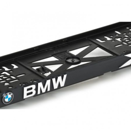 3D podložka pod SPZ s logem BMW X DRIVE – černá s chromovým nápisem