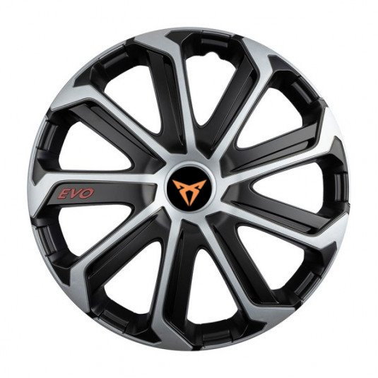 Poklice pro Cupra 16 palců Evo black&silver – vylepšení vzhledu s logem Cupra - Obrázek 2