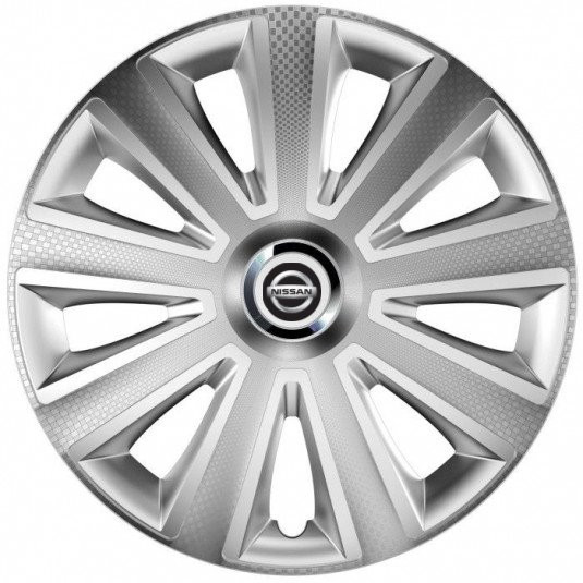 Poklice 16 palců pro Nissan Aviator carbon RC 16 silver – styl a ochrana kol s logem - Obrázek 2