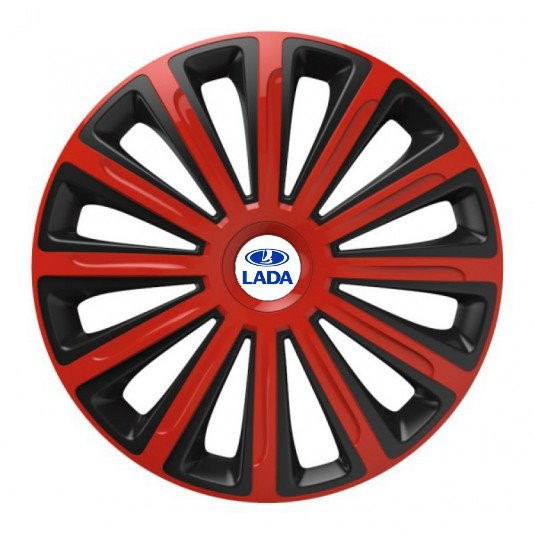 Poklice 15 palců Lada 15 TREND red and black – odolné poklice s logem Lada od Versaco - Obrázek 2