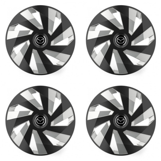 Poklice 14 palců Vector RC black and silver pro Mazda – chrání disky