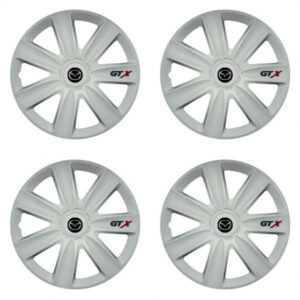 Poklice 15" pro Mazda GTX carbon white s logem – chrání disky a zdobí vzhled
