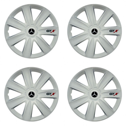 Poklice 17" pro Mercedes – Carbon White s logem