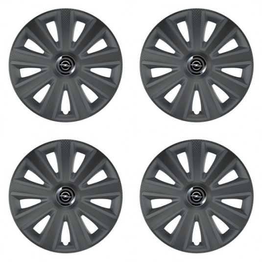 Poklice Opel 16 Aviator carbon RC16 grafite – chrání disky a dodávají luxusní vzhled