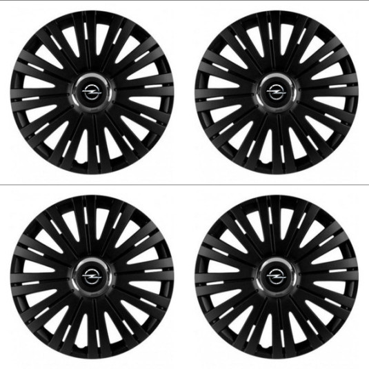 Poklice pro Opel 16 palců ACTIVE RC BLACK – s logem
