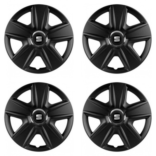 Poklice pro Seat 15 palců ESPRIT RC BLACK – s logem