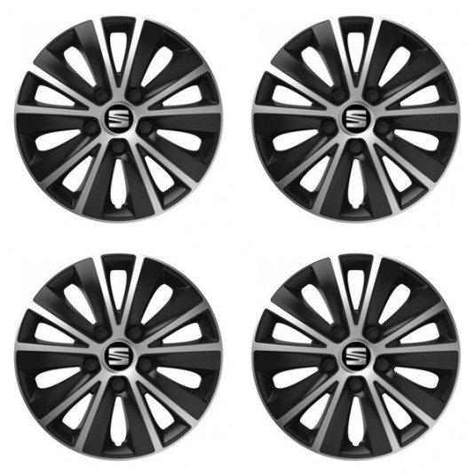 Poklice pro Seat 16 palců RAPIDE silver and black – chrání disky a zdobí vzhled