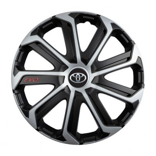 Poklice Toyota 14 palců black&silver – chrání disky a dodají vzhledu styl - Obrázek 2