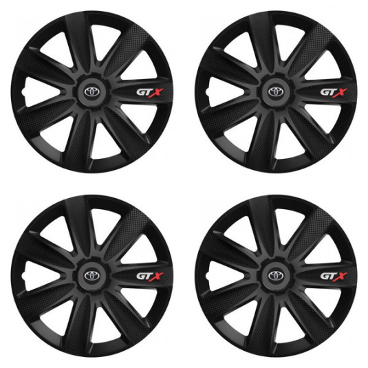 Poklice pro Toyota 14 palců GTX CARBON black – chrání disky i zdobí vzhled
