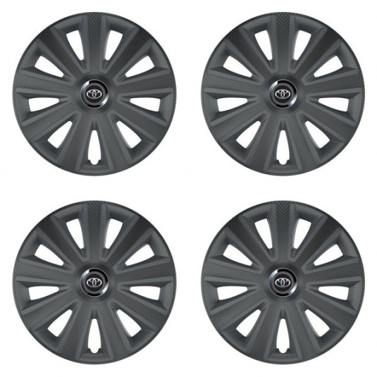 Poklice pro Toyota 15 palců – carbon grafite s logem