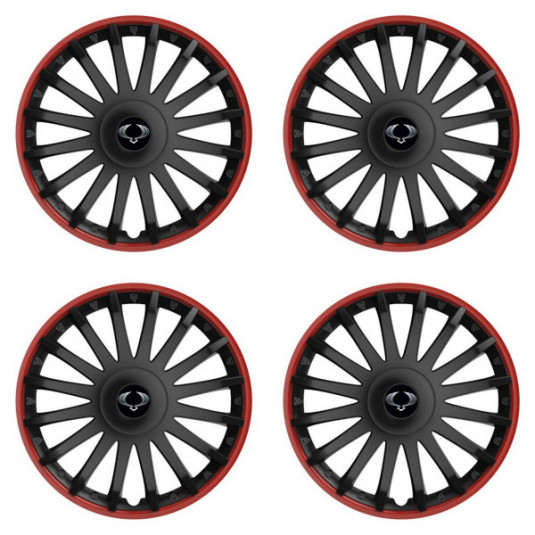 Poklice 16" SANGYONG CRYSTAL RO black s logem – chrání disky a zdobí auto