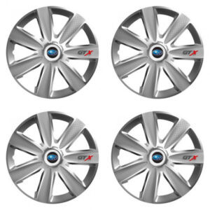 Poklice pro Subaru 14 palců GTX CARBON silver – Stylová úprava s logem