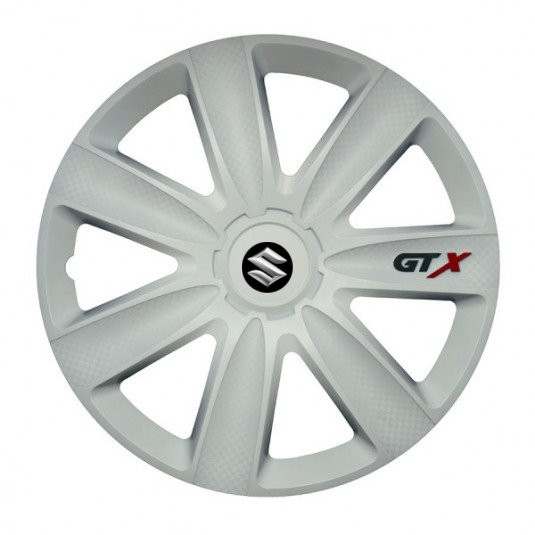 Poklice pro Suzuki 14 palců GTX carbon white | S logem | Versaco - Obrázek 2
