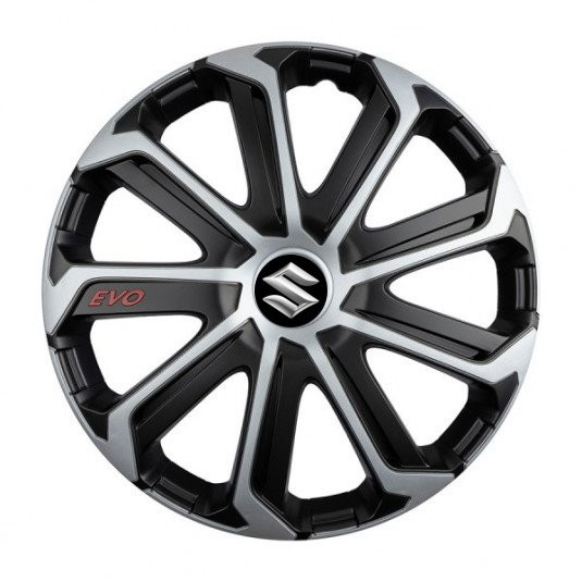 Poklice pro Suzuki 16 Evo black&silver – chrání disky a dodají vzhled premium - Obrázek 2
