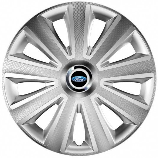 Poklice Ford 14 palců carbon RC silver – chrání disky a dodají luxusní vzhled | Versaco - Obrázek 2