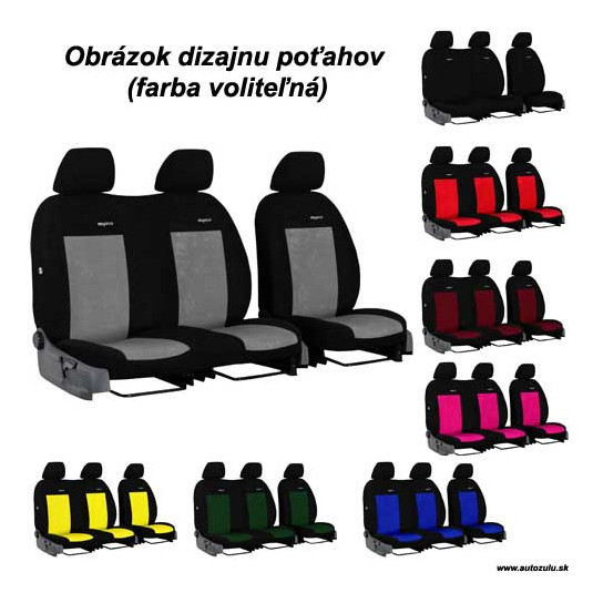 Kompletní autopotahy na míru pro OPEL MOVANO 2+1 III (od 2010) – Pok-ter Elegance z velouru - Obrázek 4