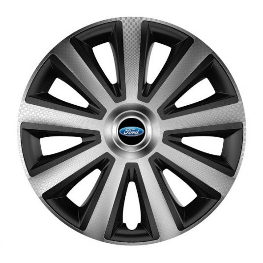 Poklice Ford 14 palců carbon silver&black – vylepšete vzhled a ochranu kol - Obrázek 2