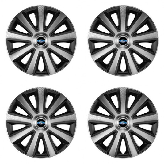 Poklice Ford 14 palců carbon silver&black – vylepšete vzhled a ochranu kol